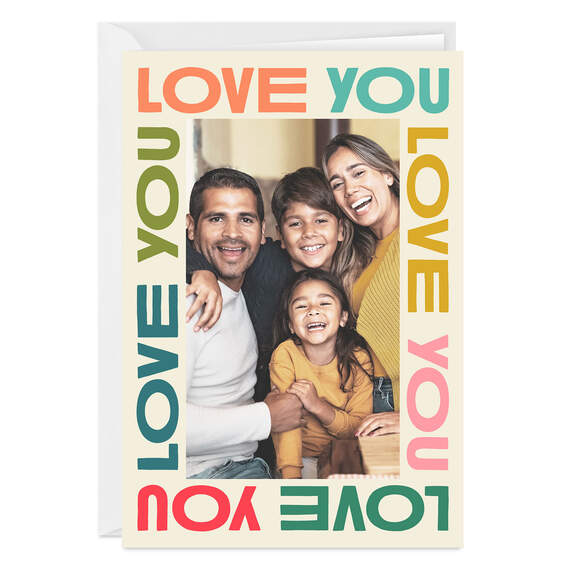 Bold Love You Frame Folded Photo Card, , large image number 1