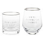 Lowball and Stemless Wine Glass, Set of 2, , large image number 1