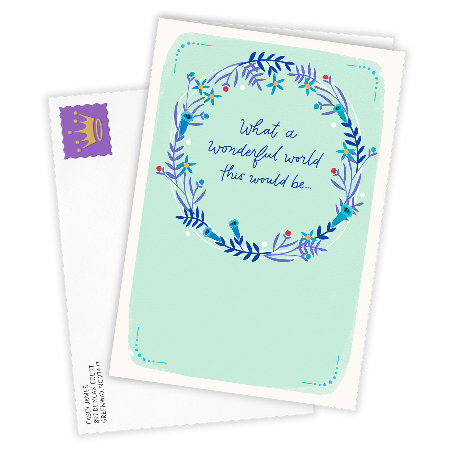 What a Wonderful World Custom Thank-You Card, , large image number 2
