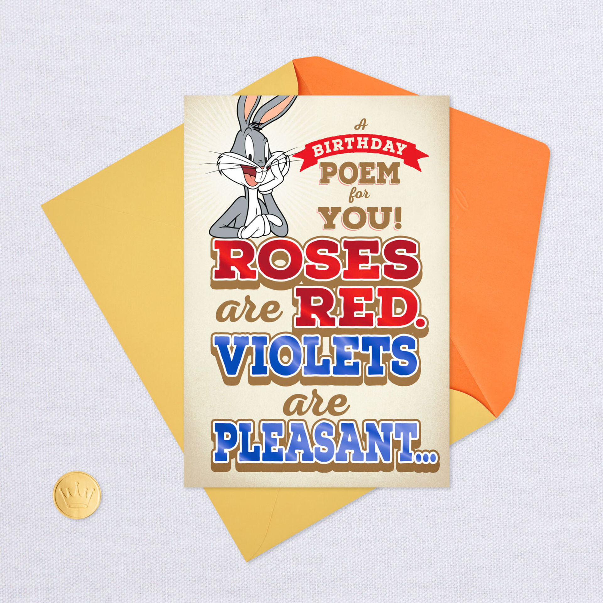 Looney Tunes™ Bugs Bunny Roses Are Red Birthday Card Greeting Cards
