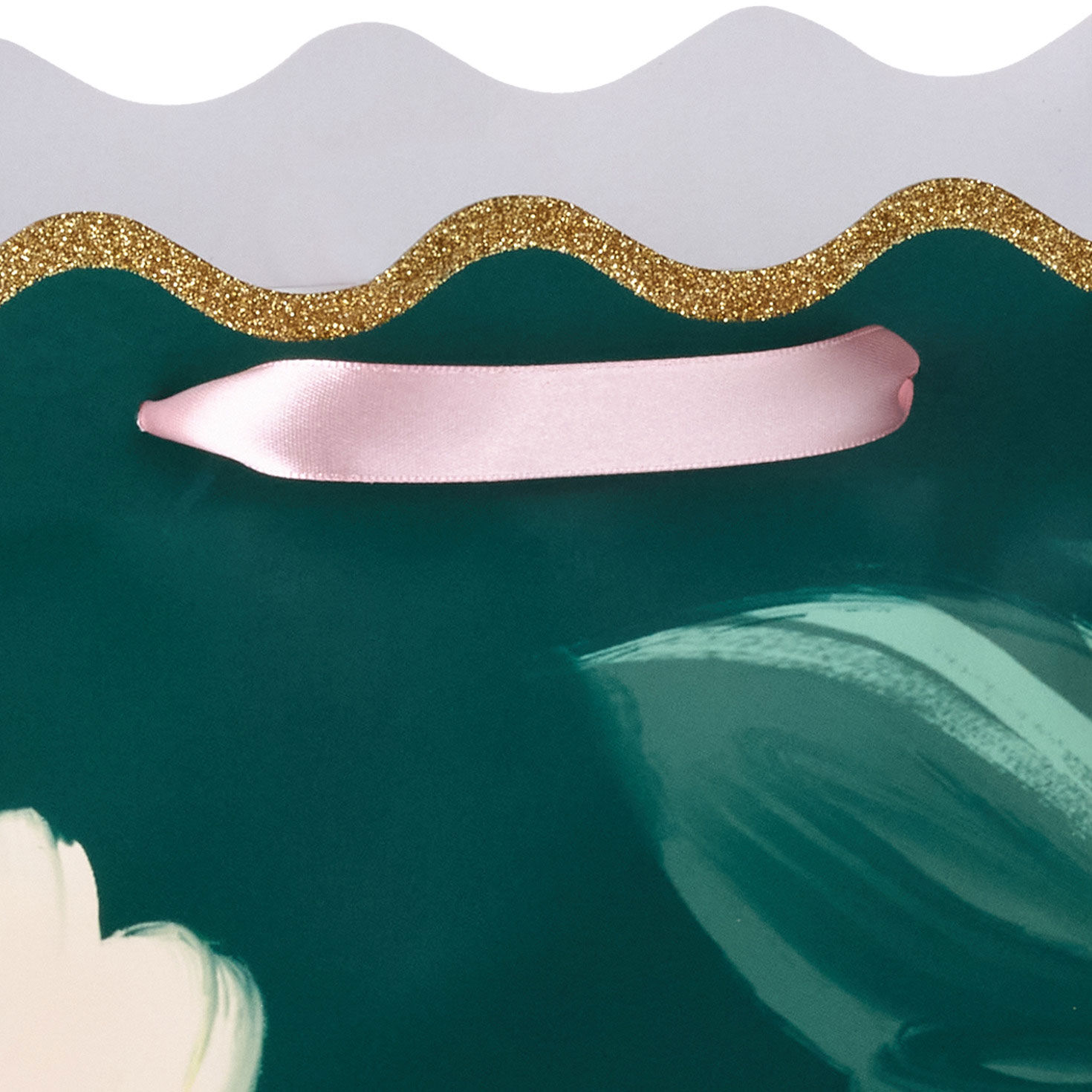 Lacey Chabert Green Floral Extra-Deep Gift Bag Handle Detail image number 4