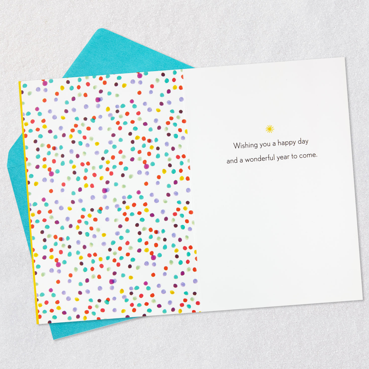 Party Pinwheels Happy Birthday Card Open card with envelope image number 3