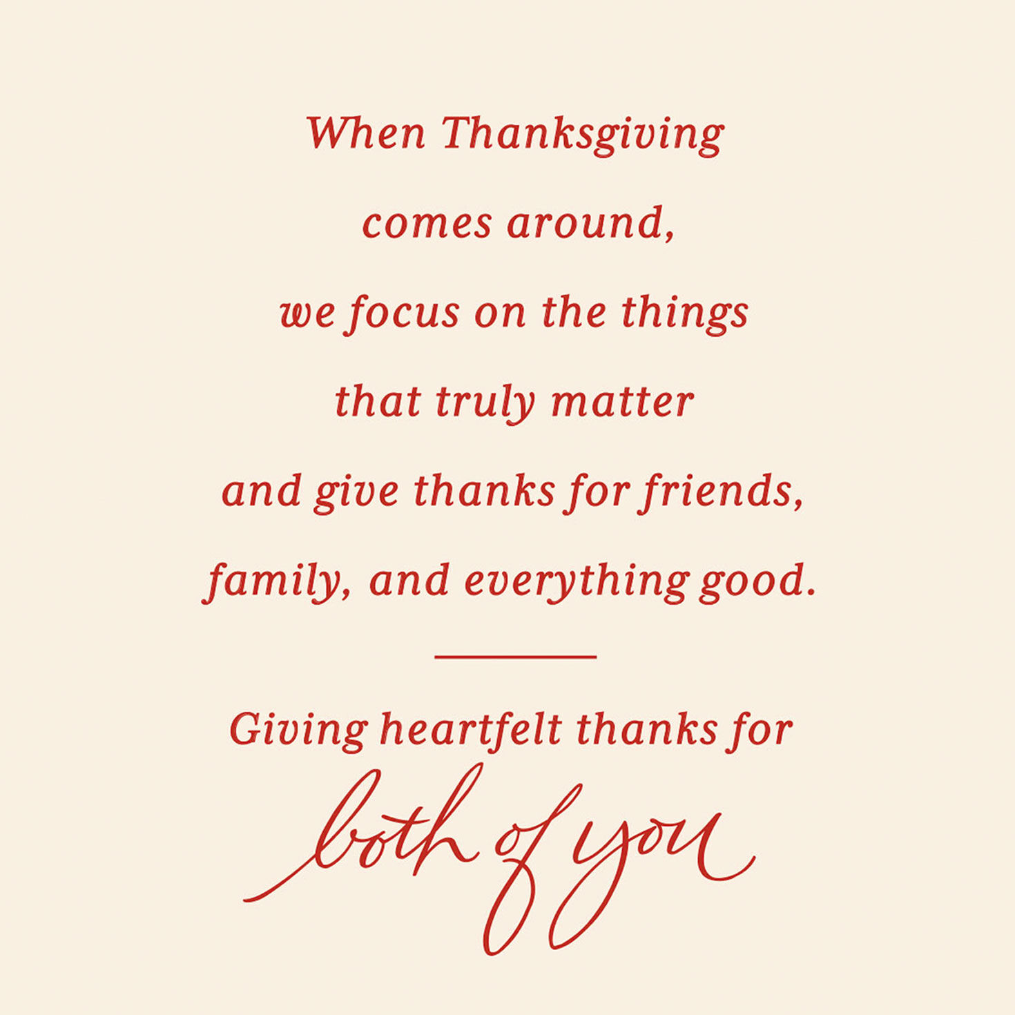 Brown Classic Turkey Thanksgiving Card for Couple Sentiment image number 2