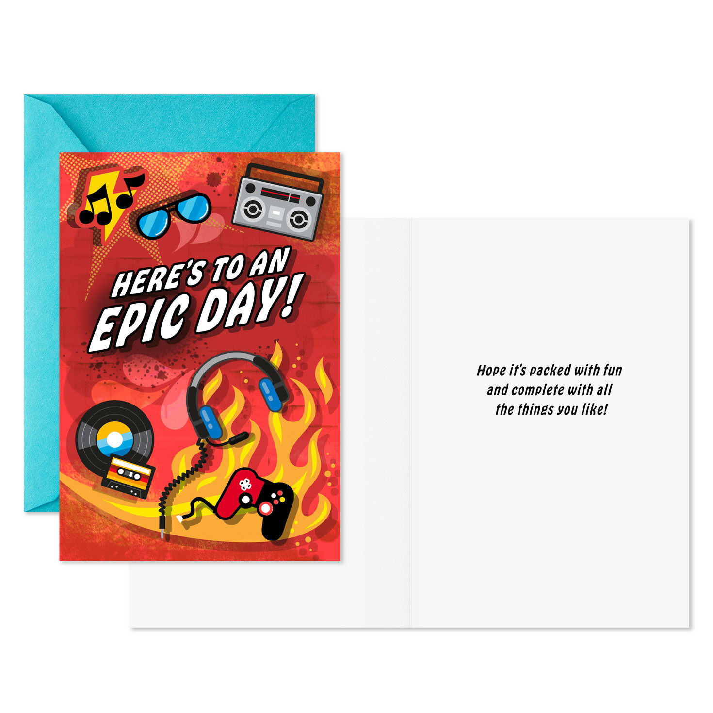 Sports and Electronics Kids Birthday Cards Pack Card Front with Sentiment image number 3