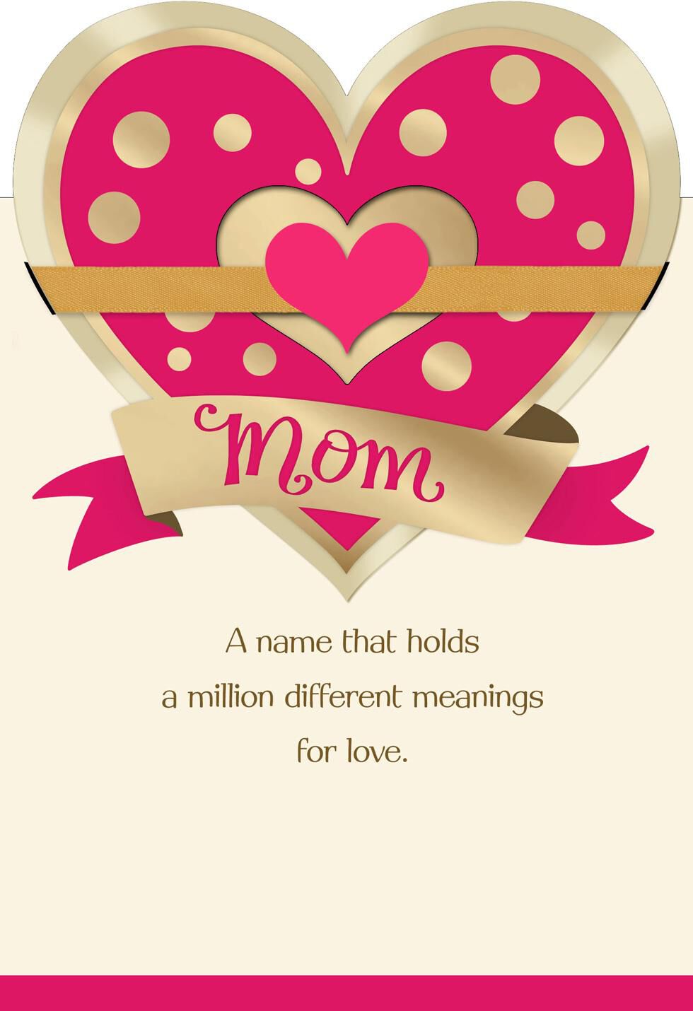 Multiple Hearts and Messages Valentine's Day Card for Mom