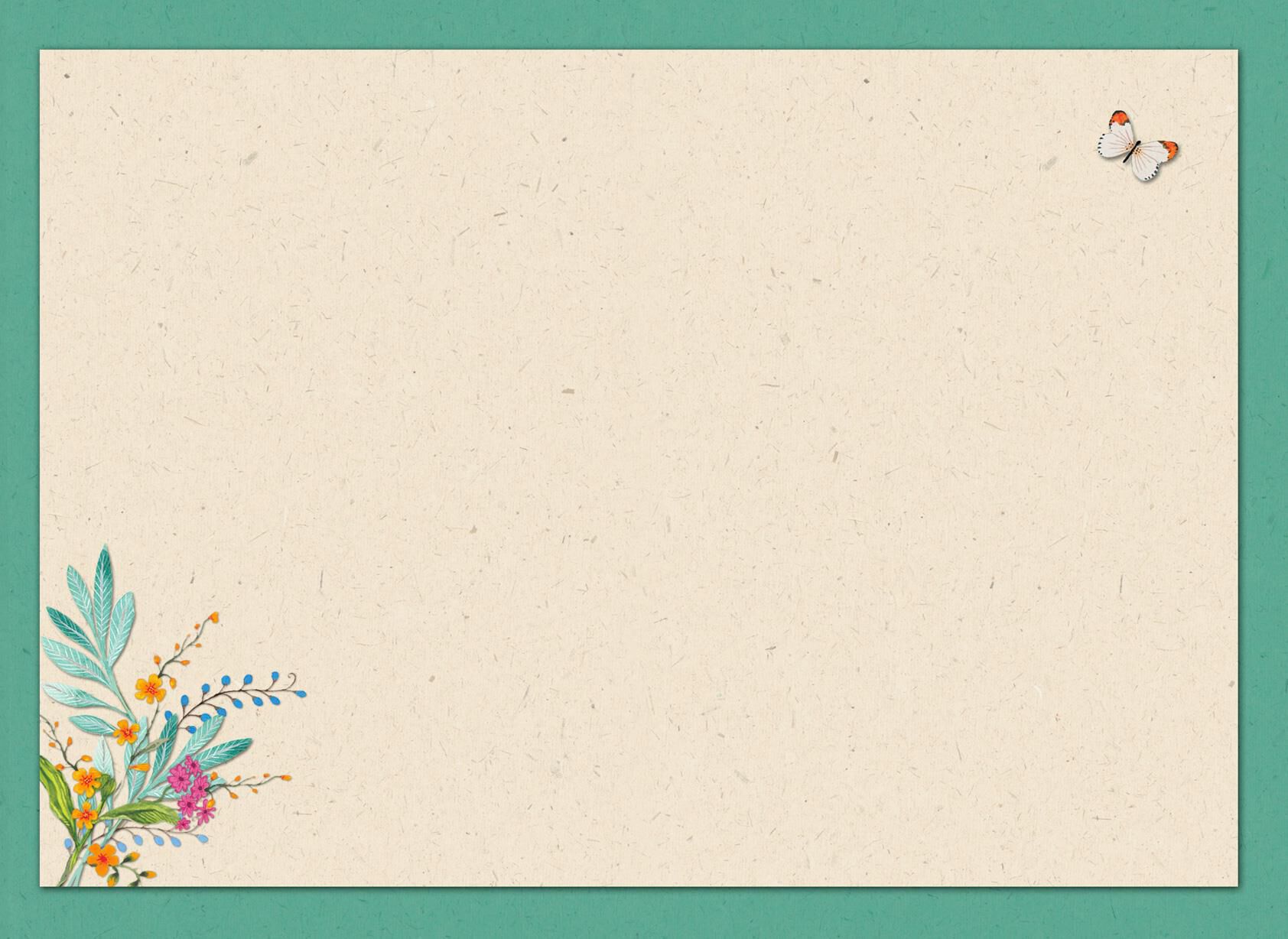 Merci Bouquet Blank Thank You Card