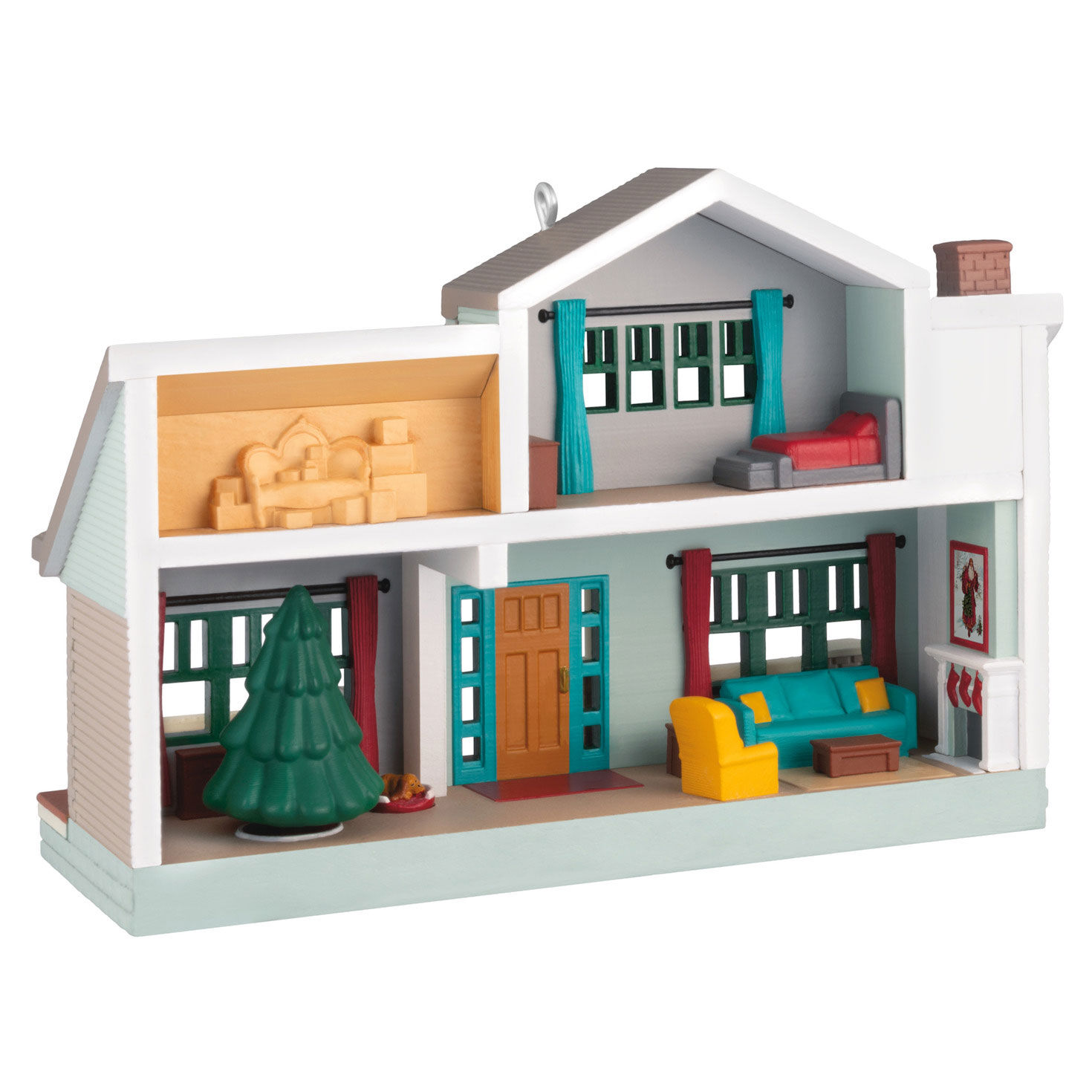 Arts & Crafts House Keepsake Ornament Back image number 6