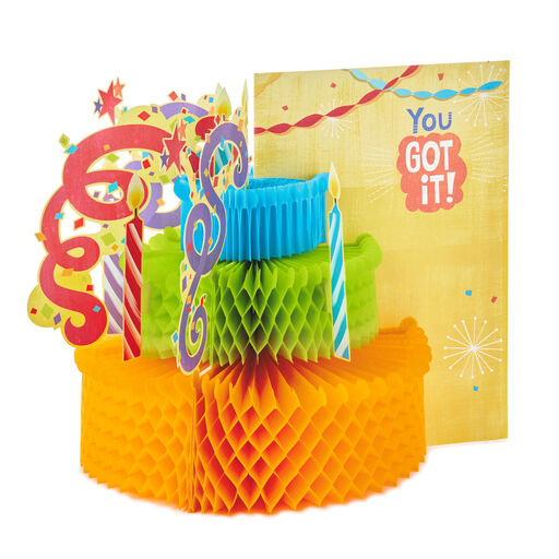 16" Make a Fuss Cake Pop-Up Jumbo Birthday Card, 