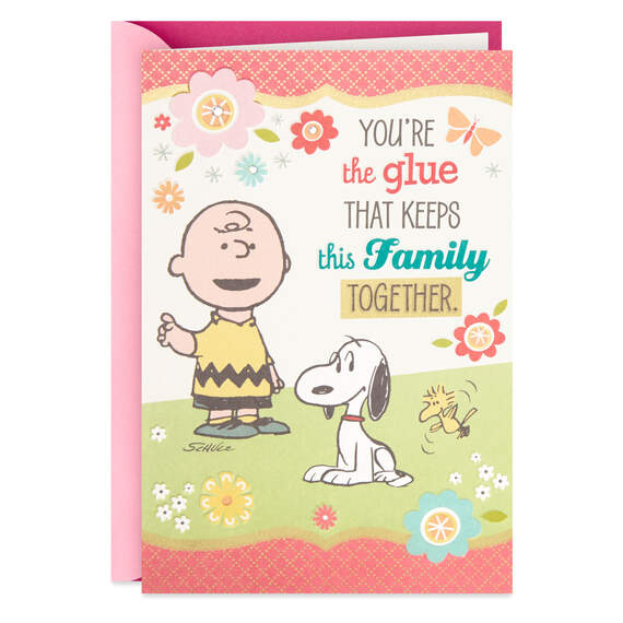 Peanuts® Gang Stuck With Us Funny Mother's Day Card, , large image number 1