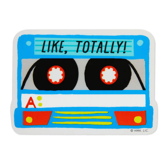 Like, Totally Cassette Tape Vinyl Decal, , large image number 1