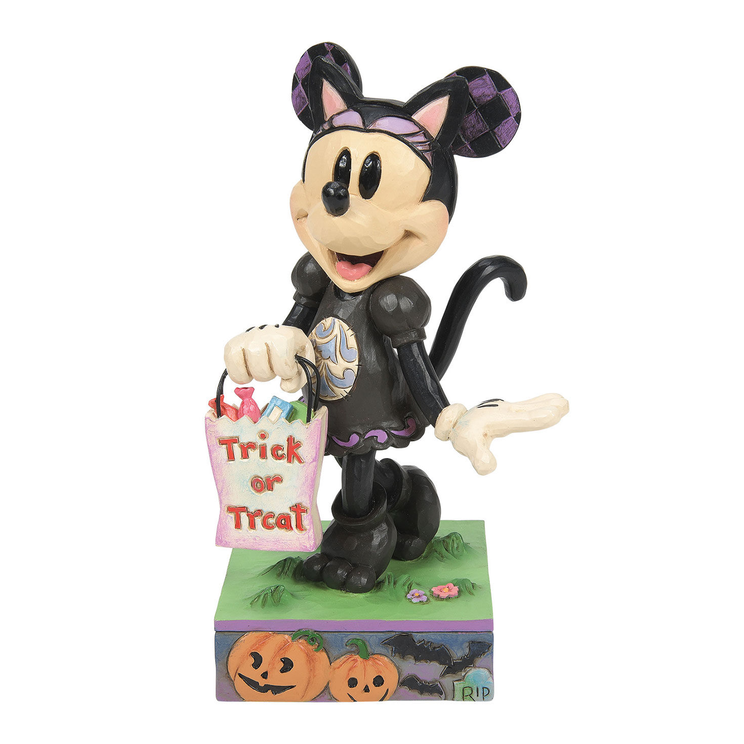 Jim Shore Disney Minnie Mouse in Black Cat Costume Figurine, 6.1"