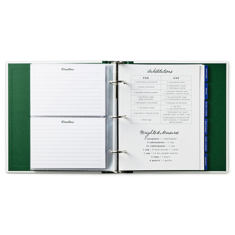3 ring binder recipe card holder Amazon.com: Cookbook Recipe Binder/Organizer, Blue Pattern 3-Ring, 1-Inch Binder to Hold All Your Recipes and Recipe Cards, 6 Tabbed Divider Sections, 50 Matching Recipe Cards Included : Home & Kitchen
