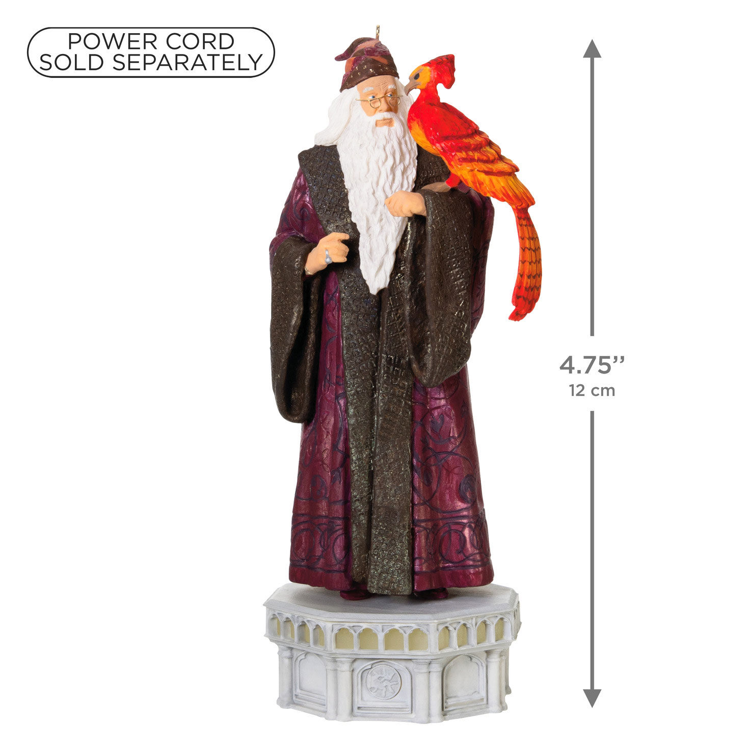 Harry Potter Albus Dumbledore Keepsake Ornament Measurement image number 3