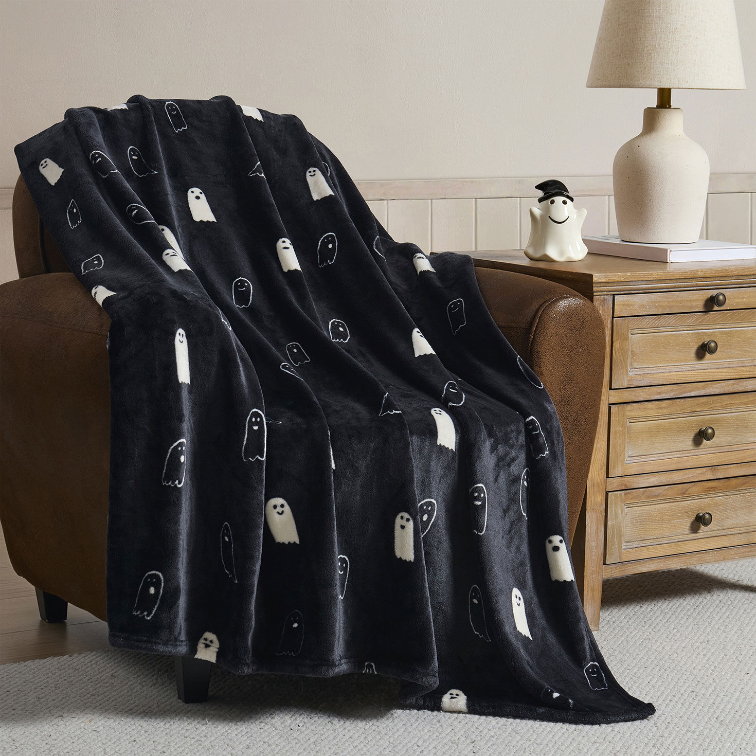 Hallmark Boney Boo Throw 50x70 in use image number 5
