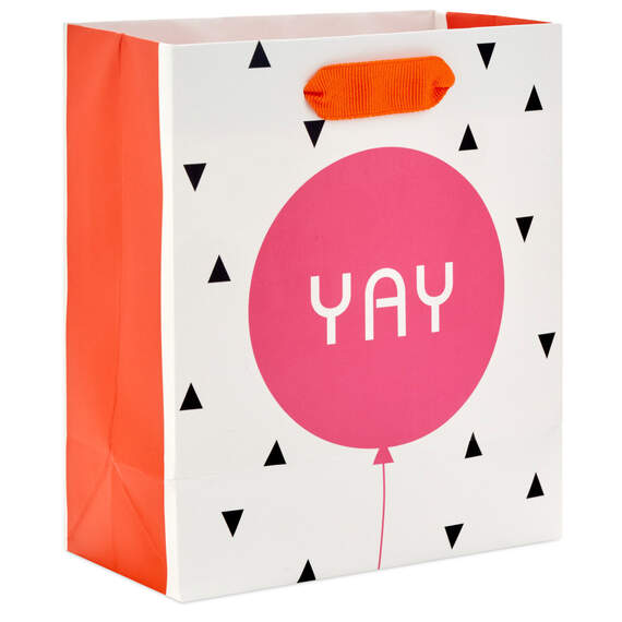 6.5" Yay Pink Balloon Small Gift Bag, , large image number 6