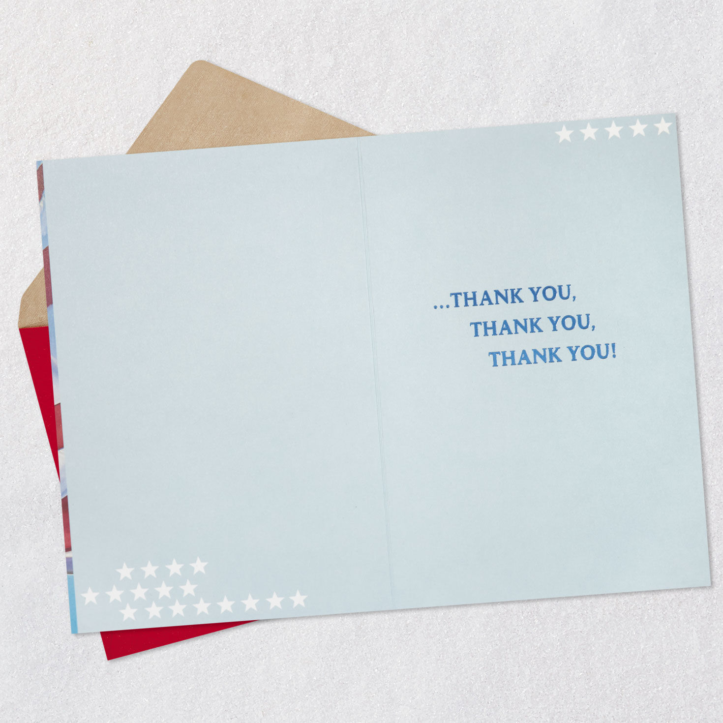 American Flag and Stars Military Appreciation Card  image number 3
