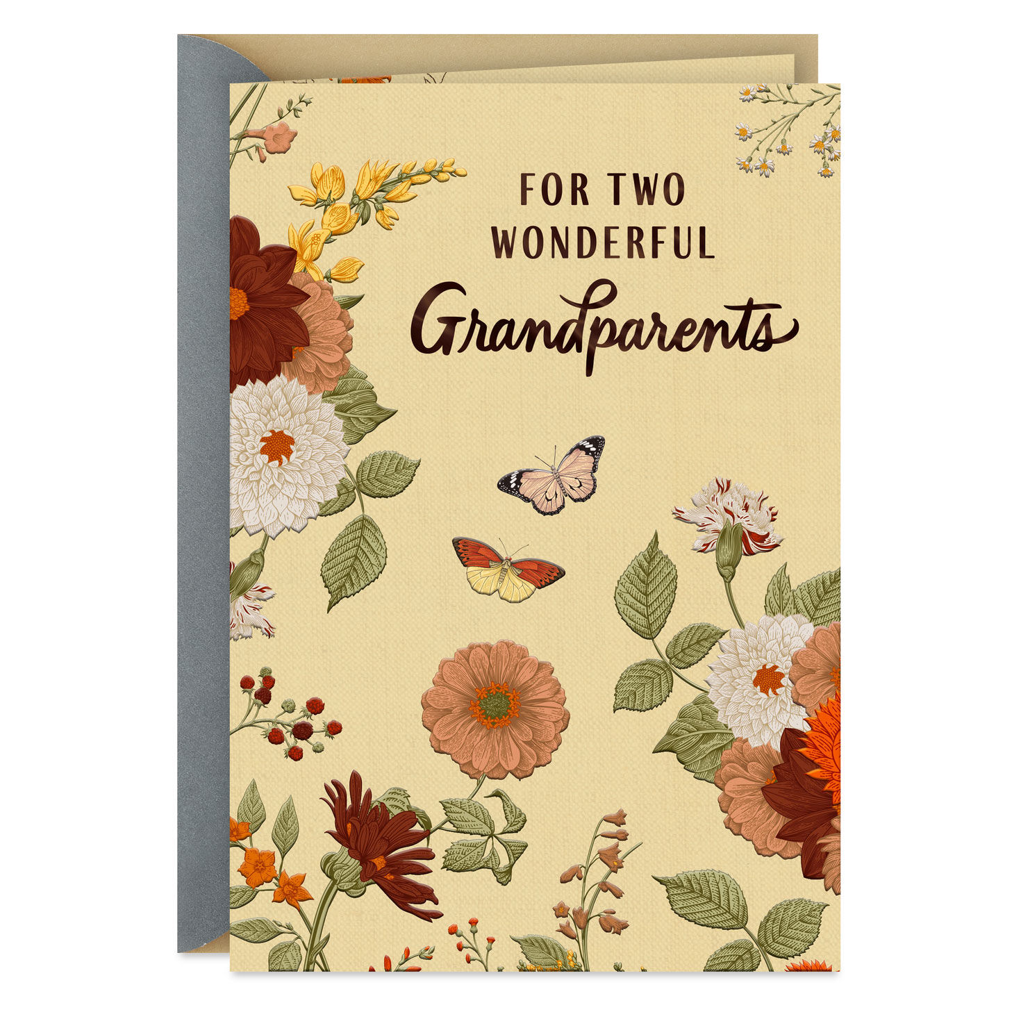Grateful for Both of You Thanksgiving Card for Grandparents