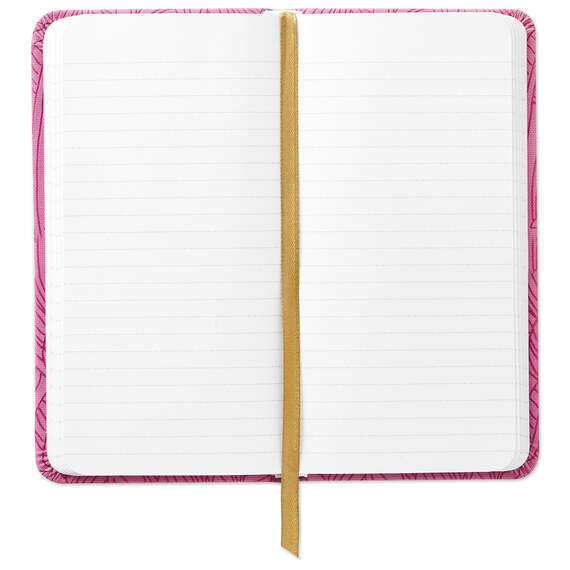 Etched Leaves Pink Slim Notebook, , large image number 4