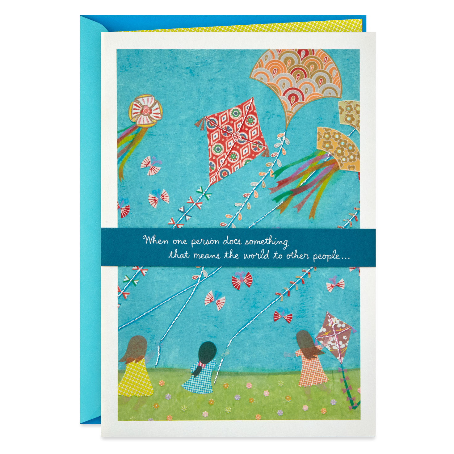Kids And Kites Thank You Card Greeting Cards Hallmark