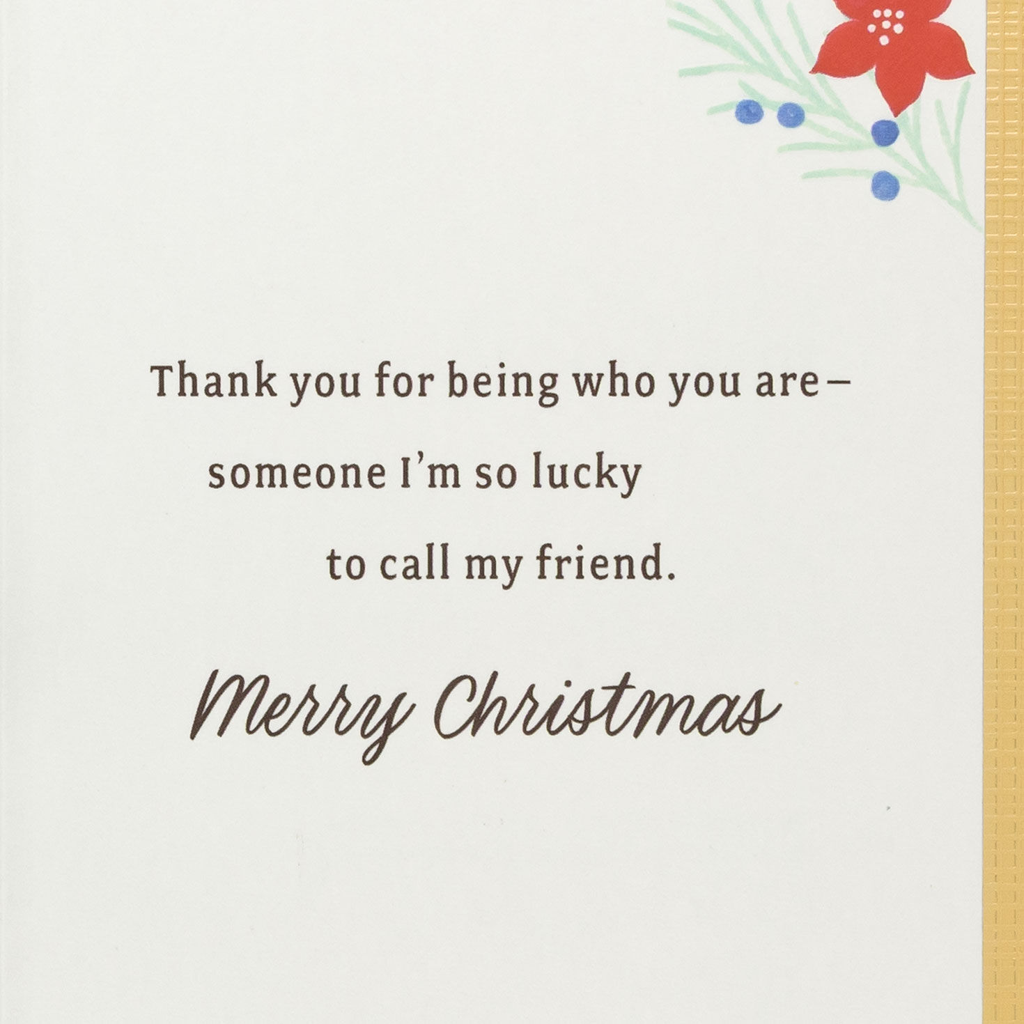 Green Plaid Stocking Christmas Card for Friend Sentiment image number 3
