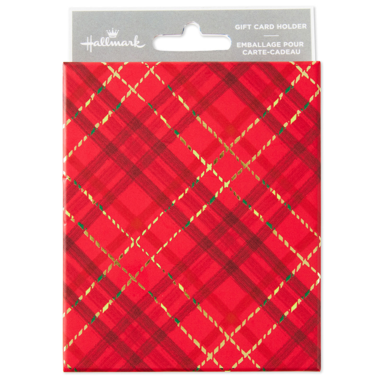 Red Plaid Holiday Gift Card Holder Box  image number 6
