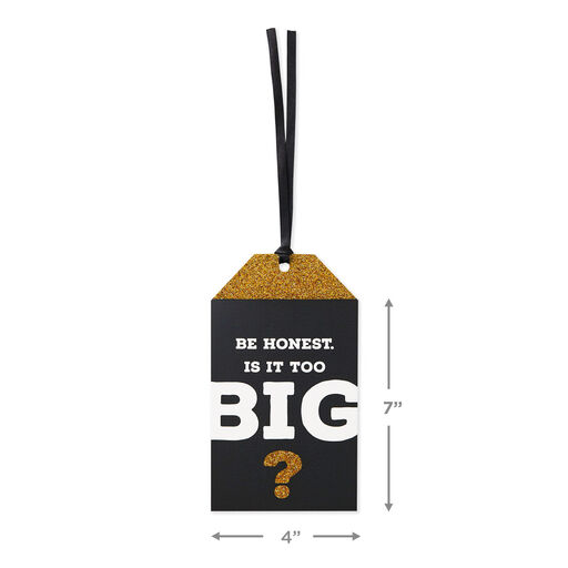 Be Honest Funny XL Gift Tag With Ribbon, 