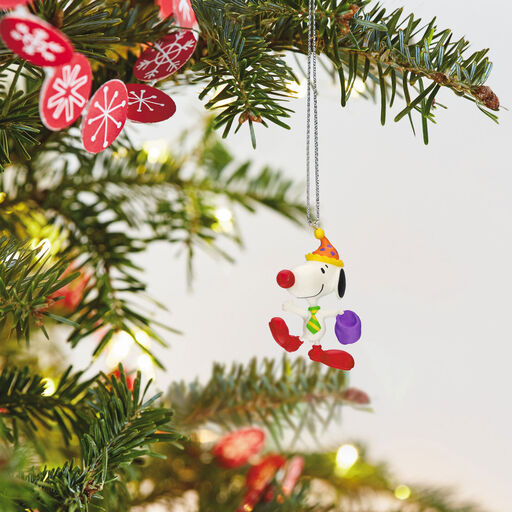 Mini The Peanuts® Gang Clowning Around Snoopy Ornament, 1.06", 