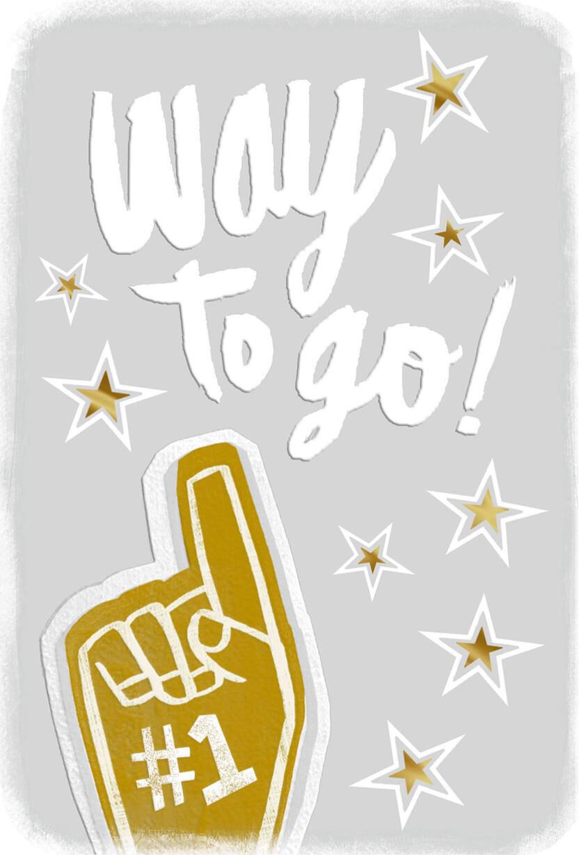 Foam Finger Great Game Congratulations Card