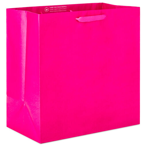 15" X-Deep Hot Pink Gift Bag, Hot Pink