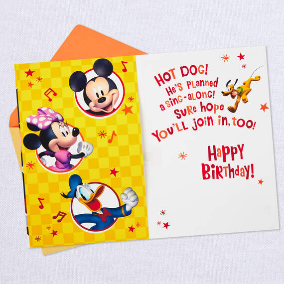 Disney Mickey Mouse Hot Dog Musical Birthday Card, , large image number 3