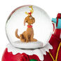 Grinch With Max on Sleigh Musical Snow Globe Figurine closeup detail image number 4