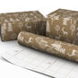 Deer in Trees on Tan Jumbo Christmas Gift Wrap Wrapped pkg image number 2