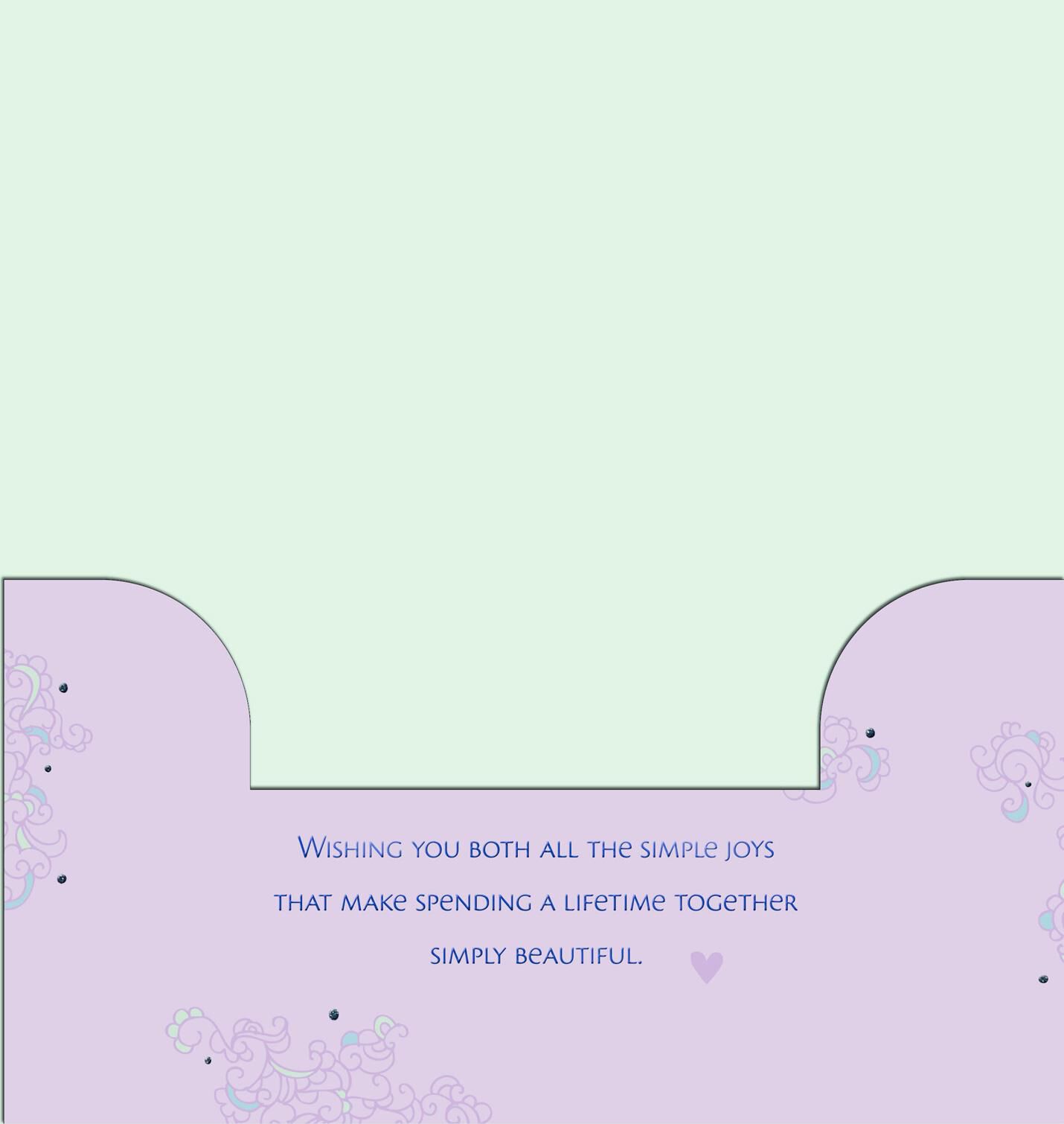 Spending a Lifetime Together Money Holder Wedding Card