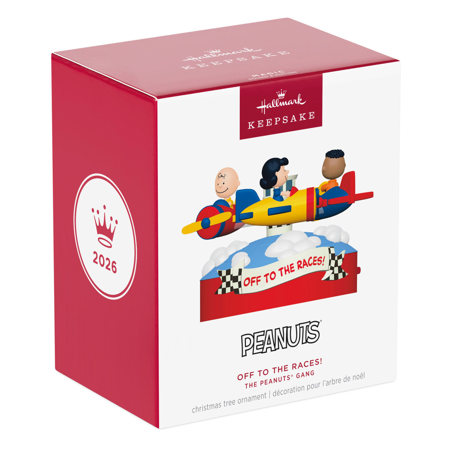 The Peanuts® Gang Off to the Races! Musical Ornament With Motion