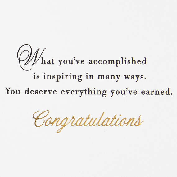 Your Accomplishment Is Inspiring Congratulations Card, , large image number 2
