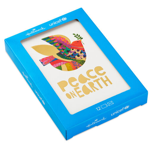 UNICEF Patchwork Dove Christmas Cards, Box of 12, 
