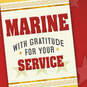 U.S. Marine Corp Grateful for Your Service Veterans Day Card, , large image number 4