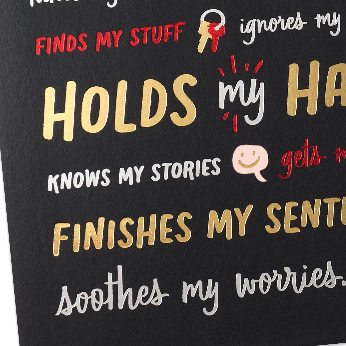 Whimsical Lettering Valentine's Day Card for Him Card Front Detail image number 5