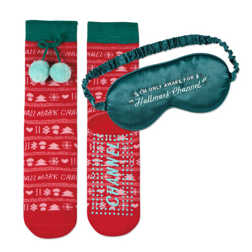 Hallmark Channel Cozy Socks and Sleep Mask Gift Set, 
