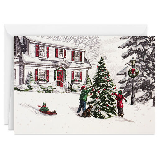 Classic Home Boxed Christmas Cards, Pack of 40, 