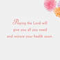 Floral Wreath Praying for You Religious Get Well Card, , large image number 2