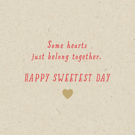 Hearts Belong Together Romantic Sweetest Day Card, 