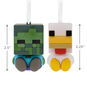 Minecraft Zombie and Chicken Christmas Ornaments measurement image number 3