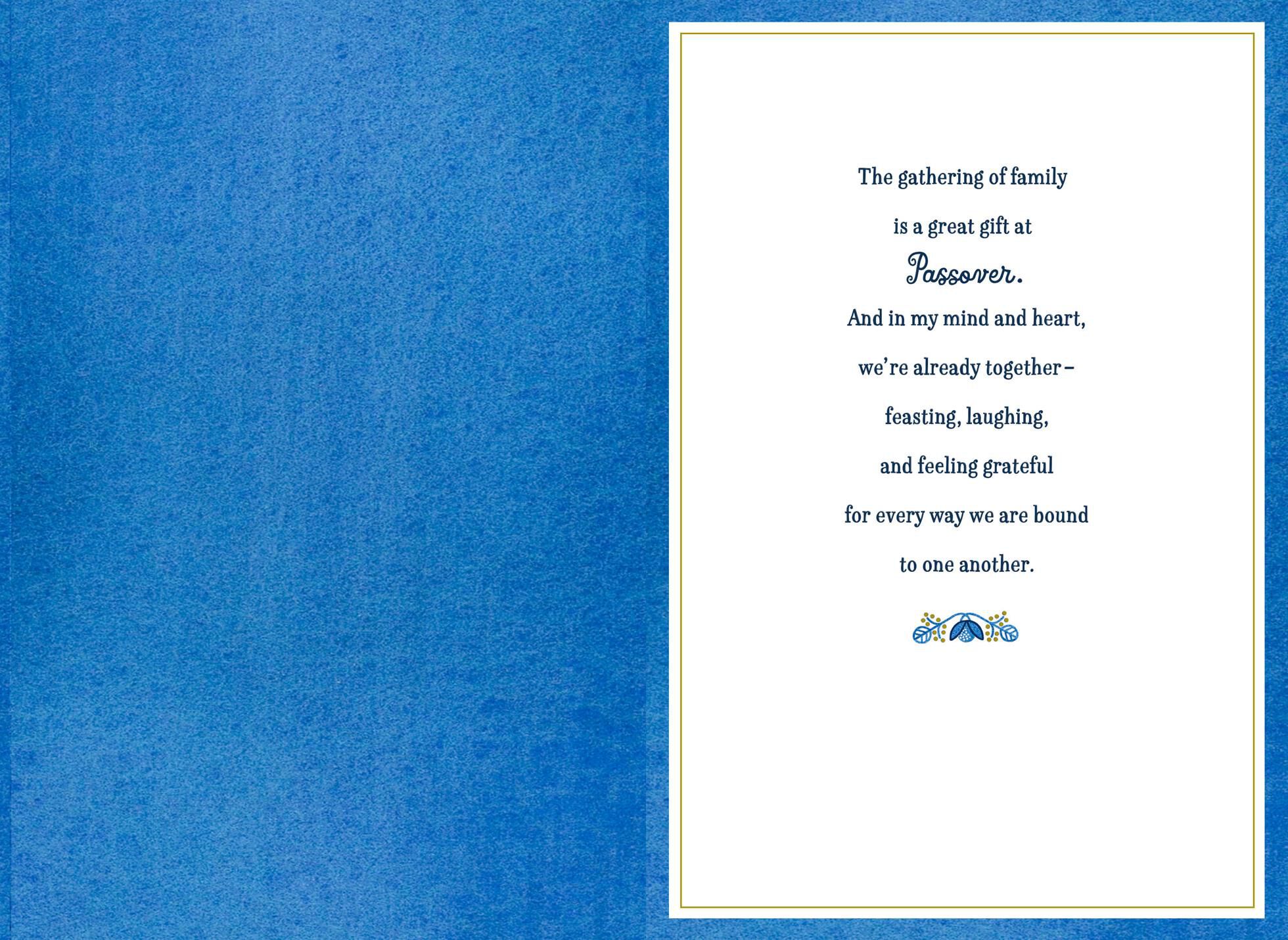Star of David Passover Card for Family