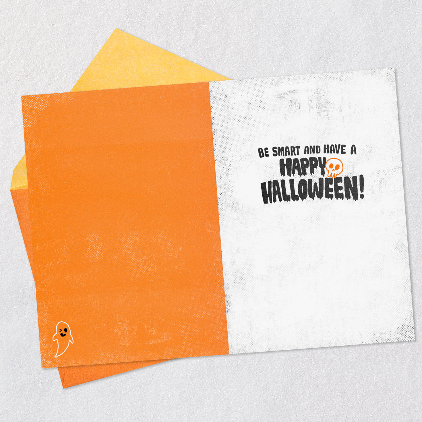 Haunted House Time to Move Funny Halloween Card Open card with envelope image number 3