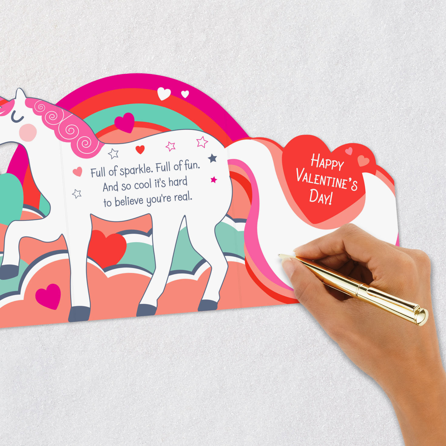 You're a Real-Life Unicorn Valentine's Day Card for Kids, , large image number 6