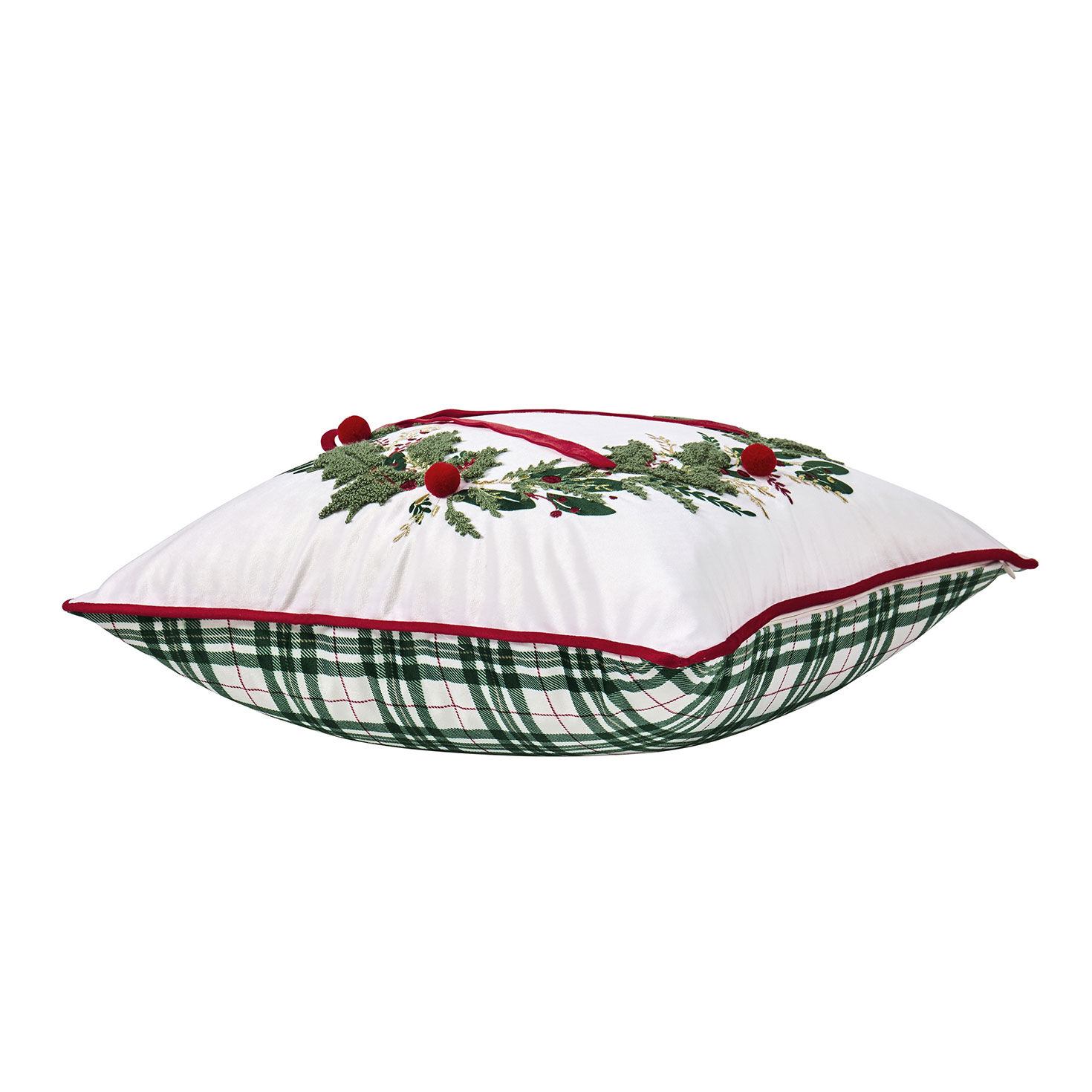 Hallmark Holiday Wreath Pillow side image number 3