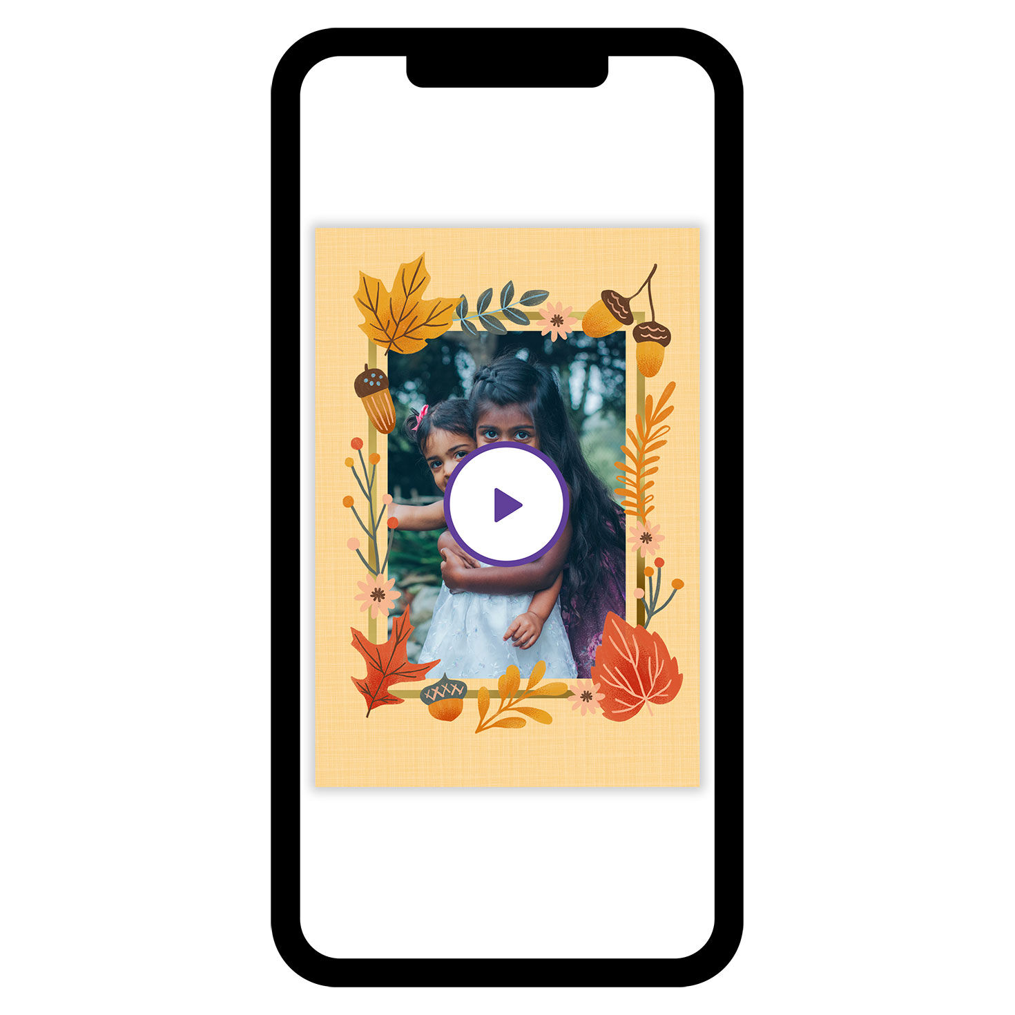 Fall Leaves Frame Thanksgiving eCard