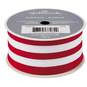 Red and White Striped 1.5" Grosgrain Ribbon, 4.3 yards, , large image number 1