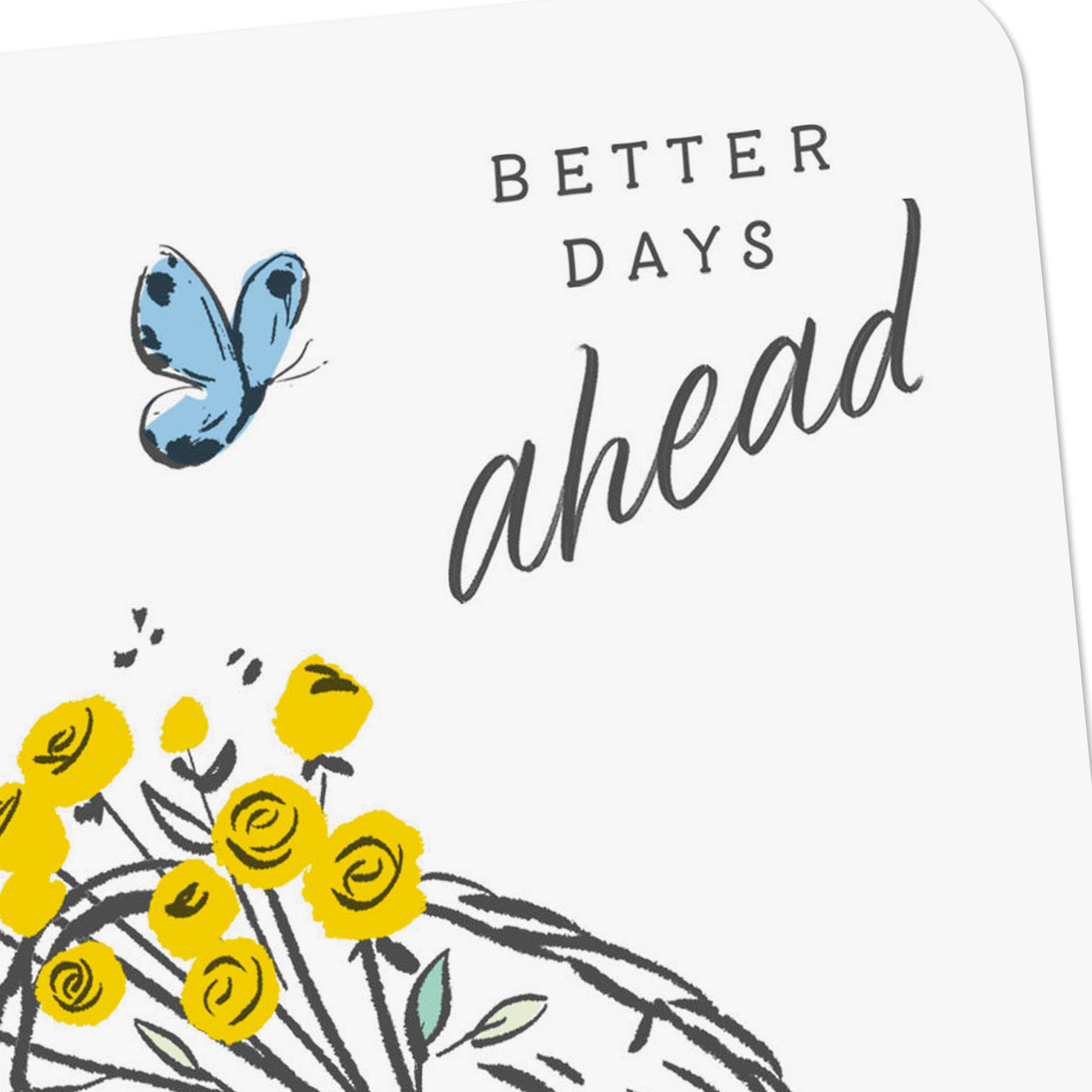 Bike, Butterflies and Flowers Encouragement Card Card Front Detail image number 4